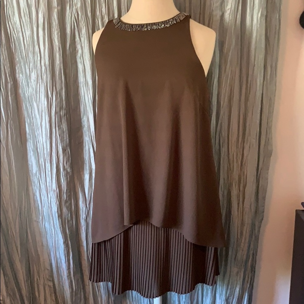 ASTR Brown Layered Sequin Cocktail Dress NWT